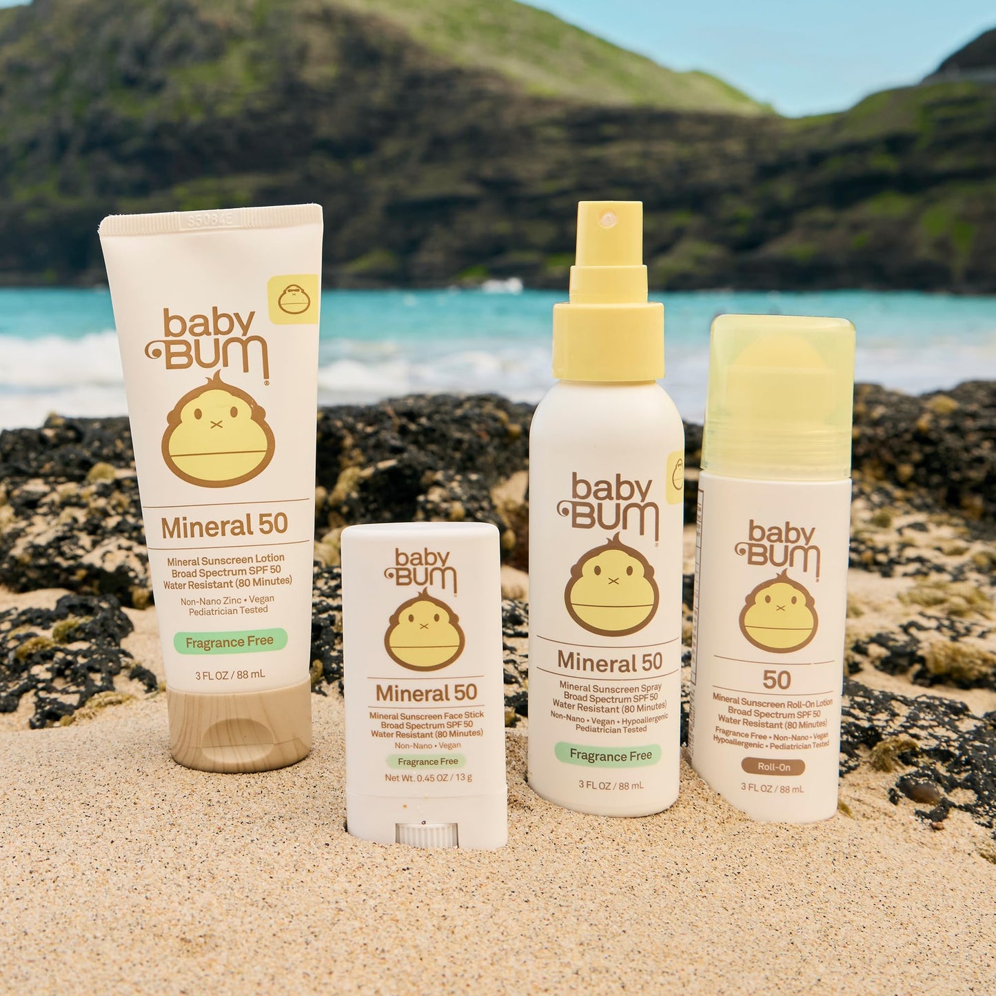 Sun Bum Baby Bum Mineral SPF 50 Roll-On Sunscreen - Vegan and Hawaii 104 Act Compliant (Without Octinoxate & Oxybenzone) - Broad Spectrum Moisturizing Beauty and Personal Care Sun Bum