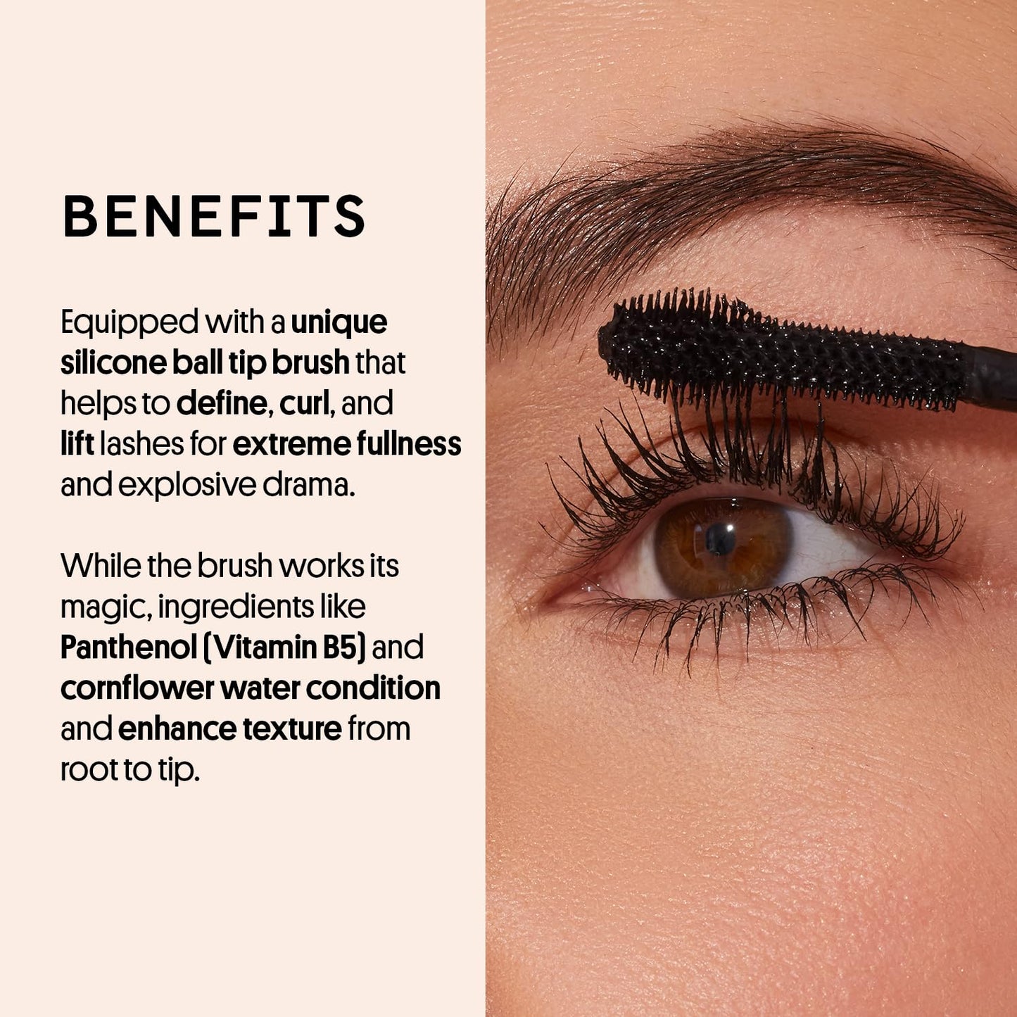 Winky Lux ExtravaLash Mascara - Volumizing, Lengthening, Defining & Curling with Buildable Formula, Intense Pigment, Silicone Ball Tip Brush, Black