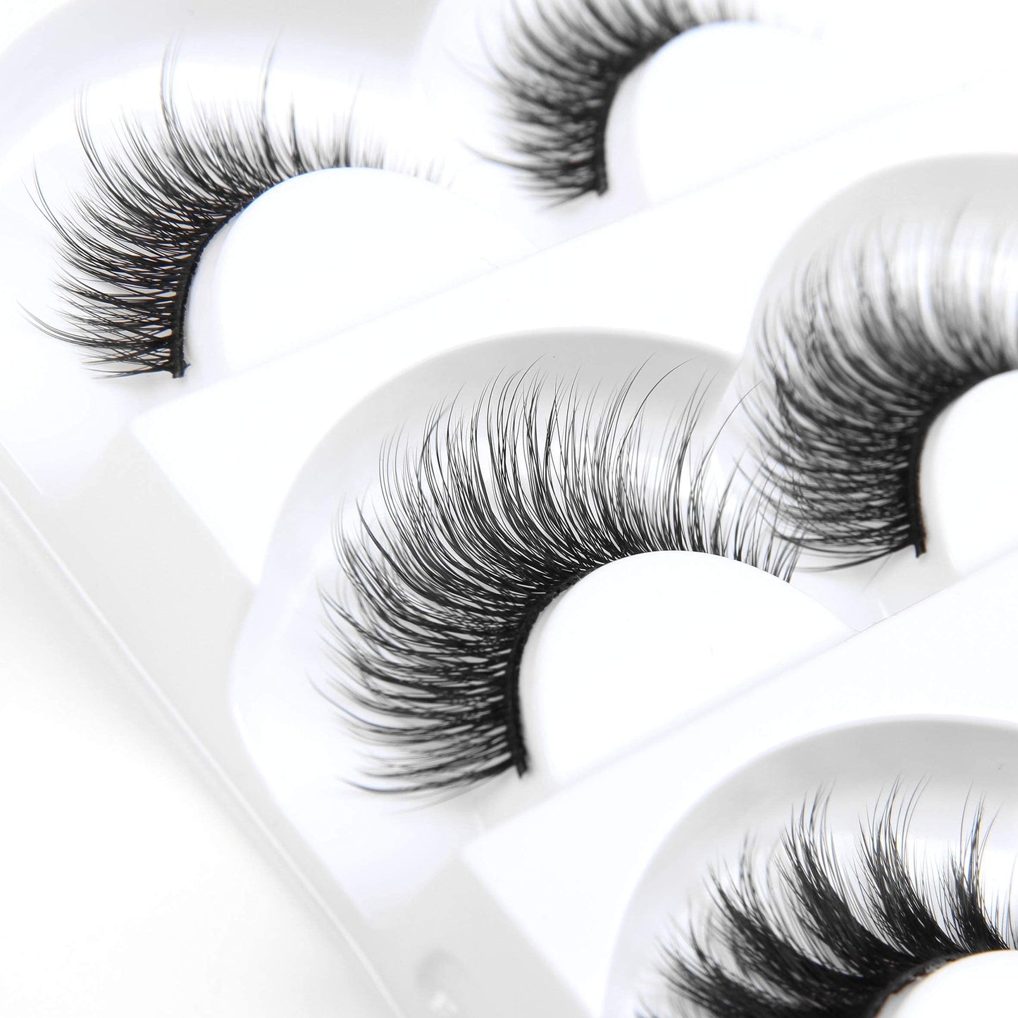 Eliace 3D Mink Lashes Natural Look 15 Mixed Styles 15 Pairs Fake Eyelashes Bulk Pack Handmade Luxurious Volume Fluffy Natural False Eyelashes