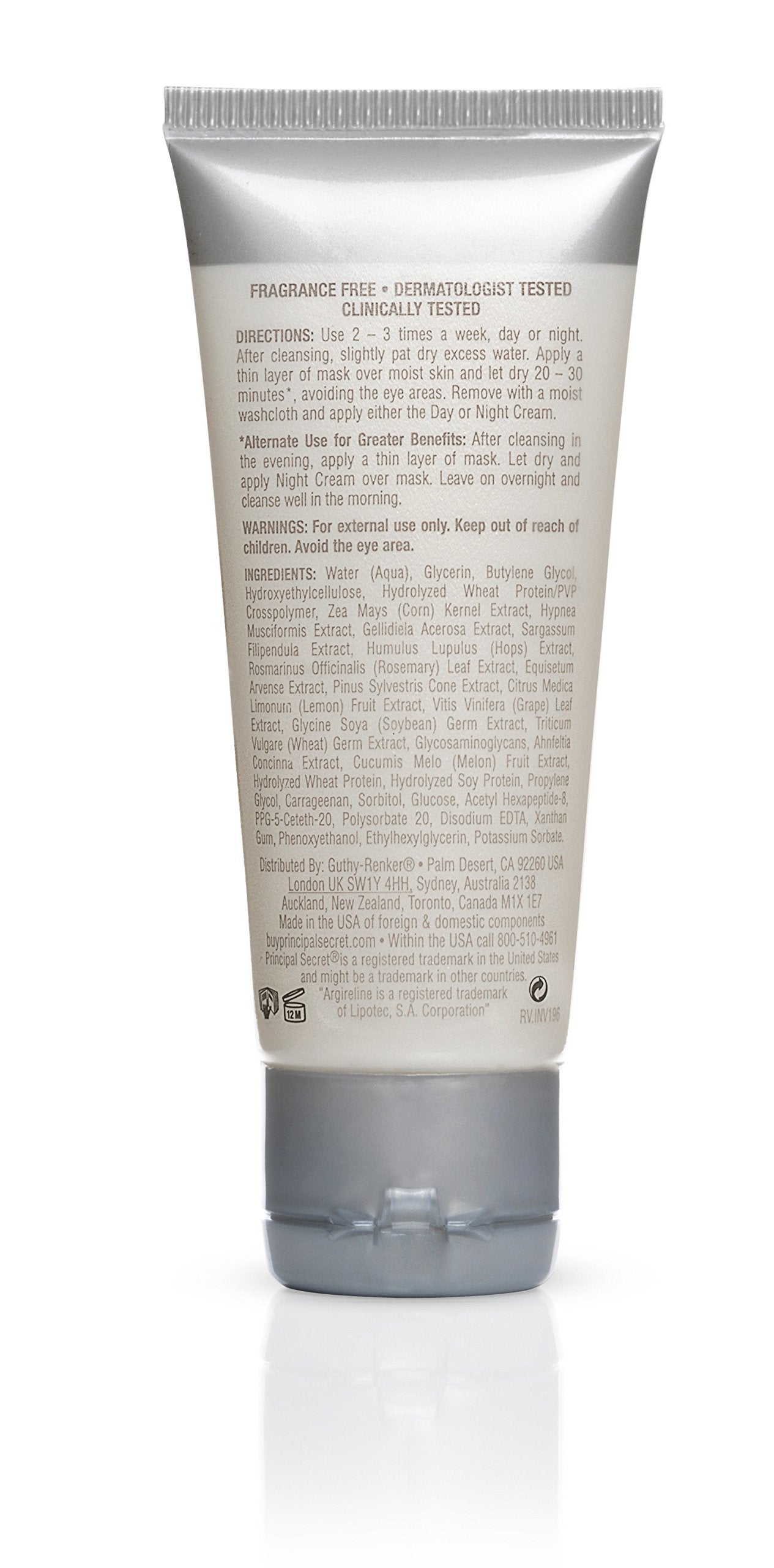Principal Secret - Reclaim with Argireline - Revitalizing Youth Mask - For Moisturizing & Nourishing Skin - 1.5 Ounces