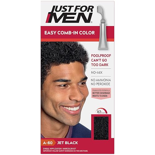 JUST FOR MEN AutoStop Foolproof Haircolor, Jet Black A-60 1 ea (Pack of 5)
