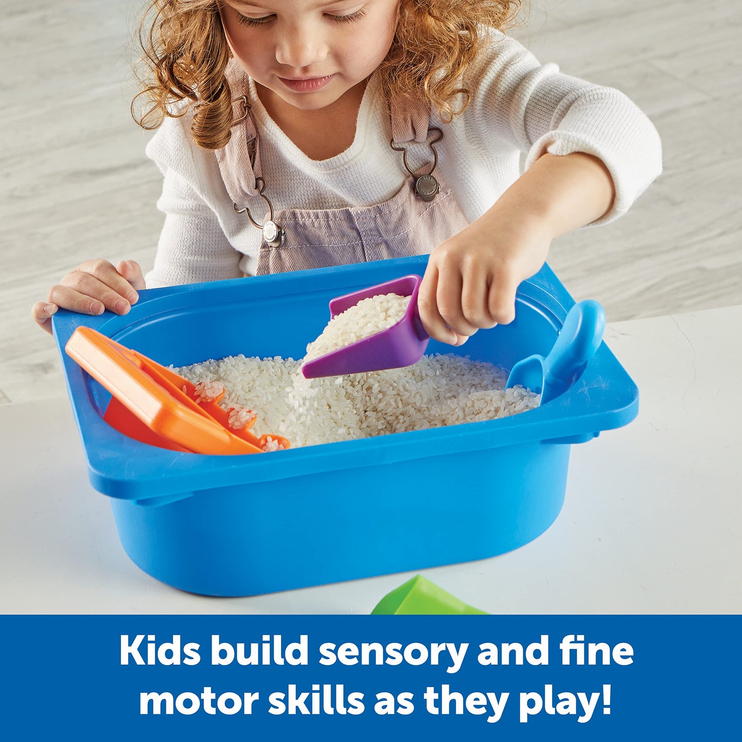 Learning Resources Helping Hands Sensory Scoops | Fine Motor Tool Set for Sand, Water & Kinetic Play | Toddler, Preschool & Homeschool Toy