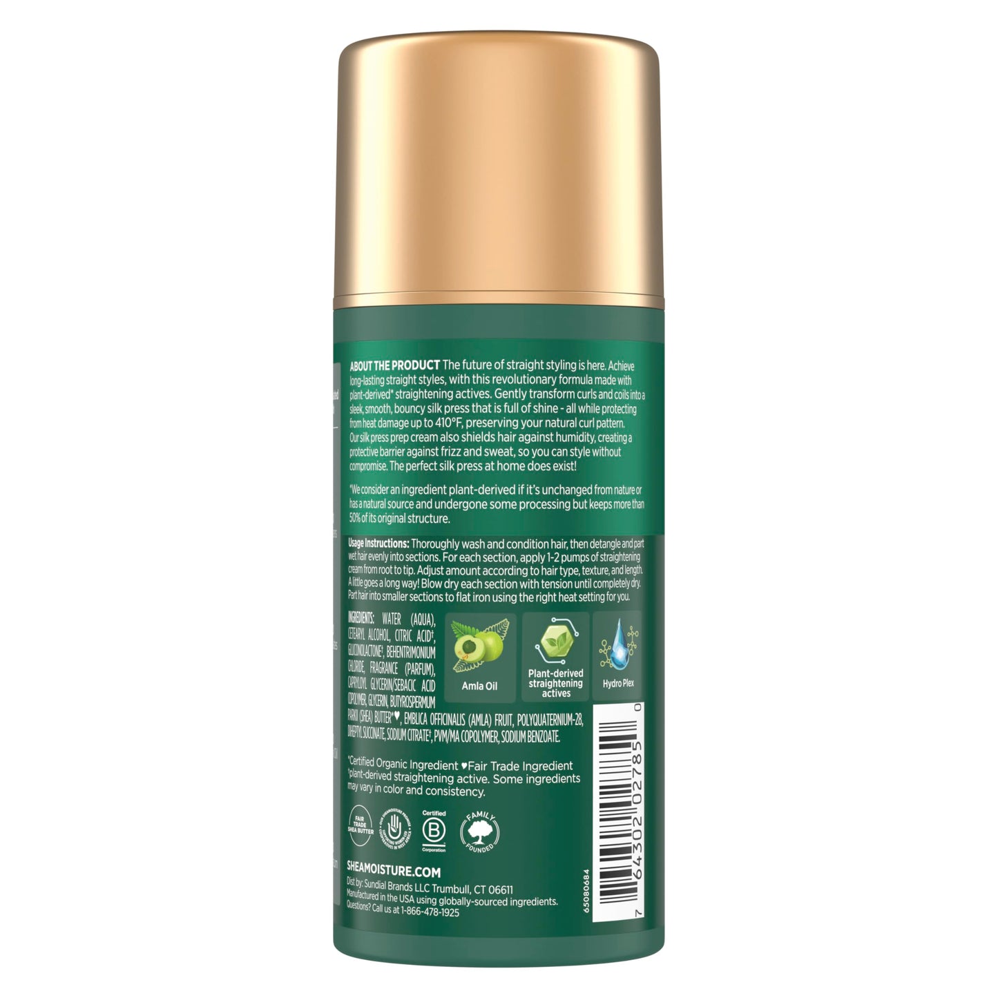 SheaMoisture Silk Press Prep Cream with Plant-Derived Straightening Actives, Alma Oil & Hydroplex Technology Provides Heat Protection While Helping