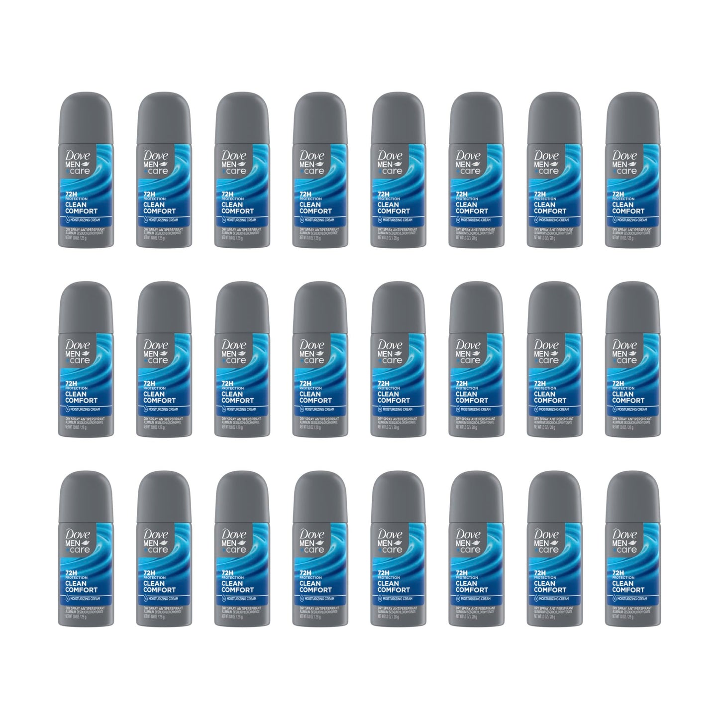 Dove Men+Care Antiperspirant Deodorant Dry Spray Clean Comfort 24 count For Men 72-hour Sweat and Odor Protection with Triple Defense Technology 1 oz Beauty and Personal Care DOVE MEN + CARE