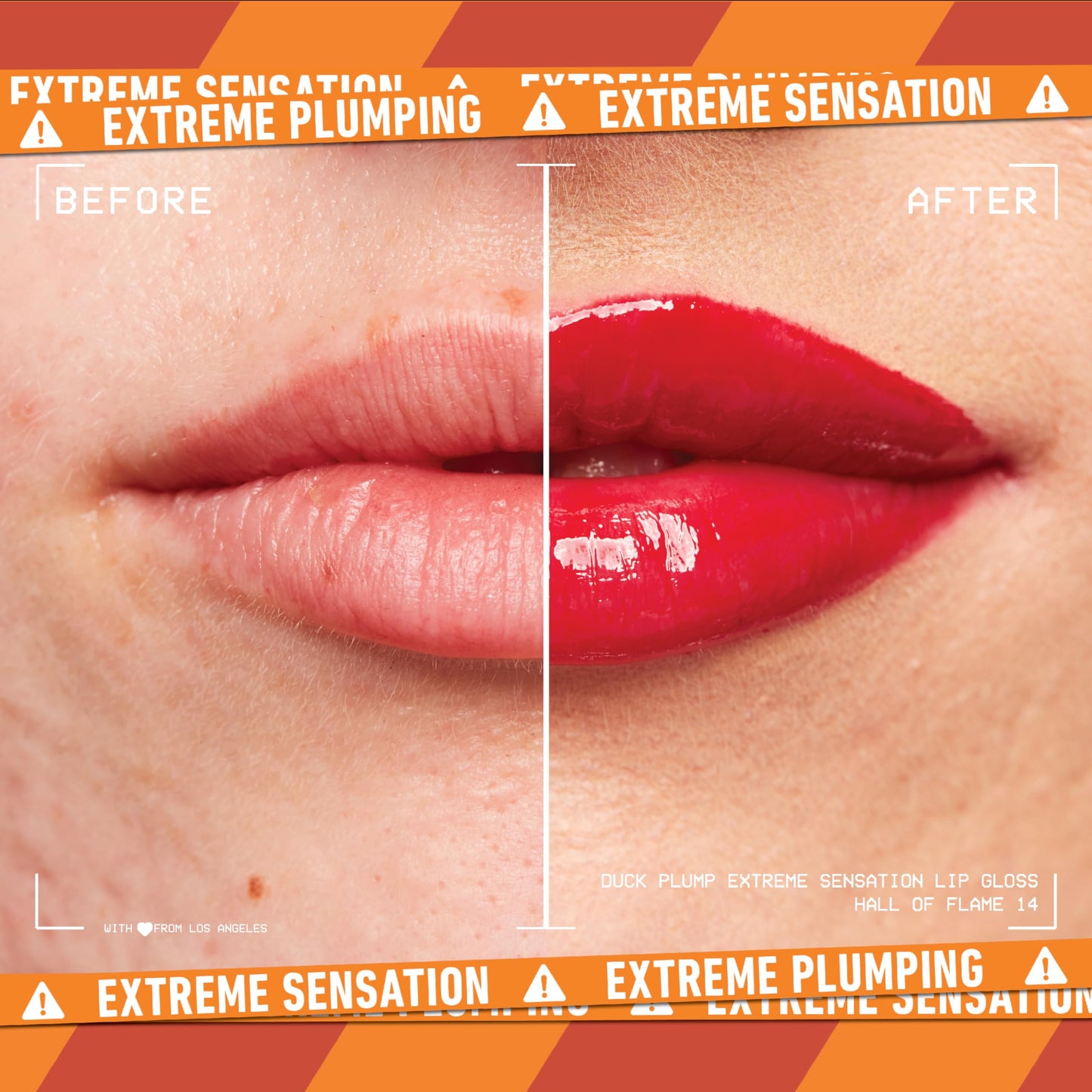 NYX PROFESSIONAL MAKEUP Duck Plump High Pigment Plumping Lip Gloss with Spicy Ginger, Vegan Lip Makeup - Hall Of Flame (True Red)