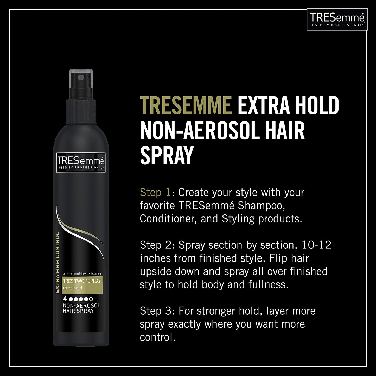 TRESemme TRES TWO Non Aerosol Hair Spray Extra Hold, 10 Fl Oz