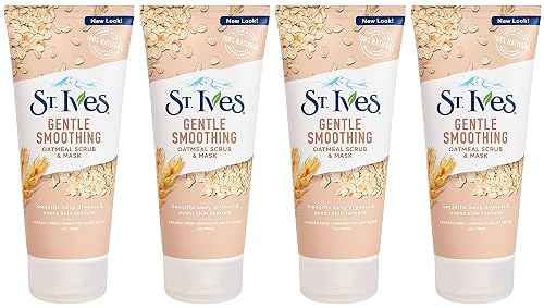 St. Ives Smooth & Nourished Scrub & Mask, Oatmeal 6 oz (Pack of 4)