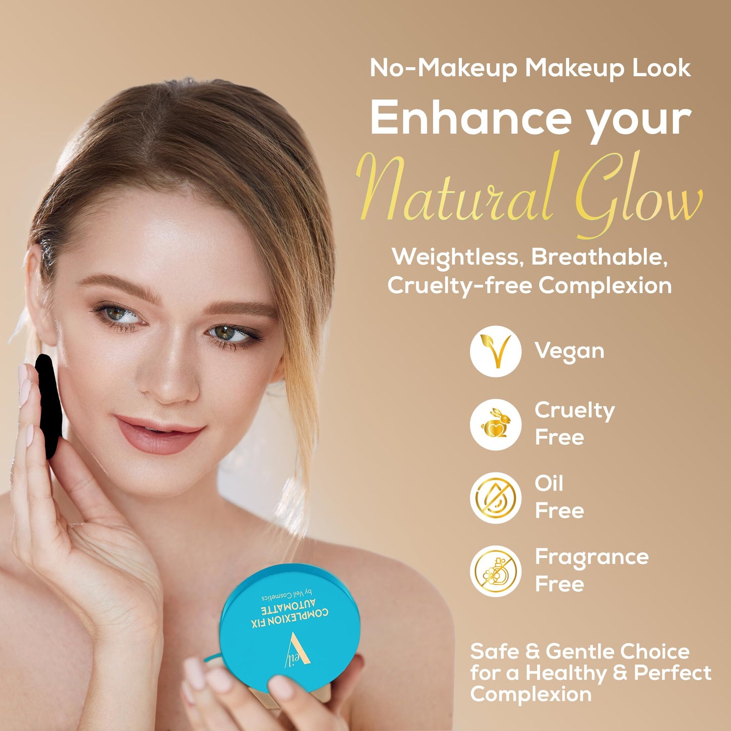 Veil Complexion Fix AutoMatte Mattifying Balm - Anti-Shine Translucent Powderless Makeup - Prime, Set, Mattify, Touch-Up & Remove Oil