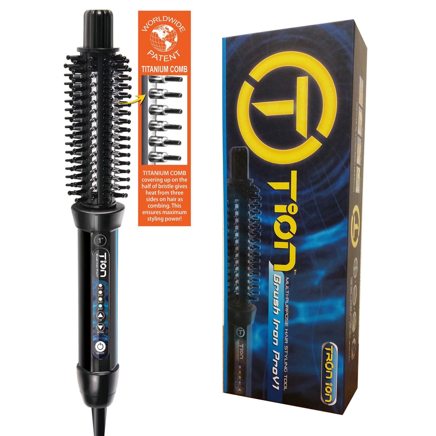 Tion 3/4 Ceramic Ionic Hot Curl Heat Roller Brush