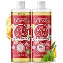 Brittanie's Thyme Pure Castile Liquid Soap Refill (Peppermint, 32 oz Pack of 2) | For Hair & Body, Gentle and Pure, Made with Natural Luxurious Oils