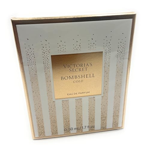 Victoria's Secret Bombshell Gold Perfume For Women Eau de Parfum 1.7 Fluid Ounce - Floral Fruity Scent with Frozen Lychee, Glided Peony, and Sugared