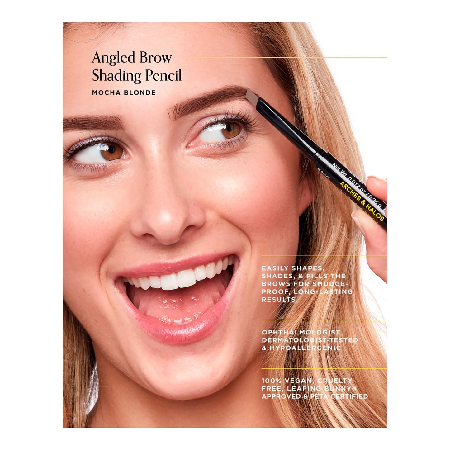 Arches and Halos Microfiber Tinted Brow Mousse - Richly Pigmented Eyebrow Shaper - Water Resistant Filler Pen - Vegan - Espresso - 0.11 oz