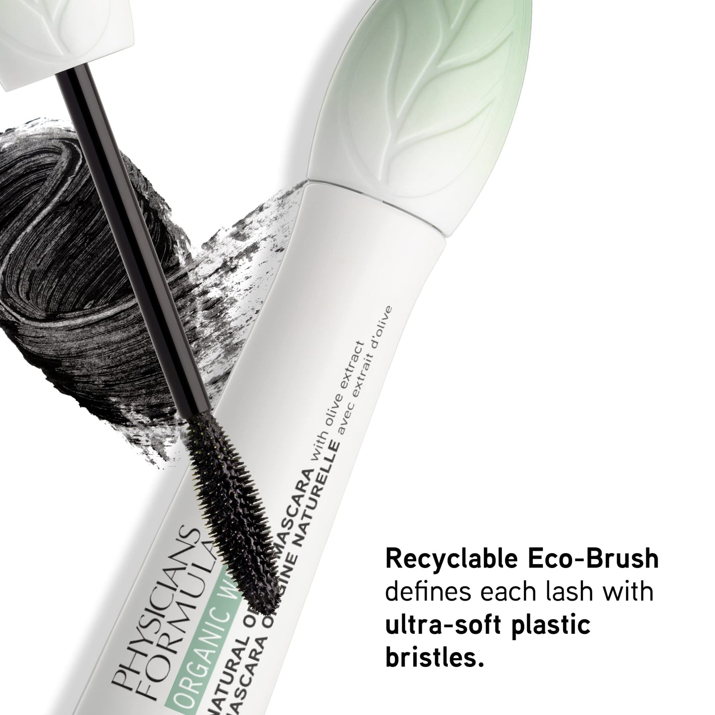 Physicians Formula Organic Wear Lash-Boosting All Natural Mascara, Lifts, Lengthens, For Sensitive Eyes, Dermatologist Tested - Natural Origin Black