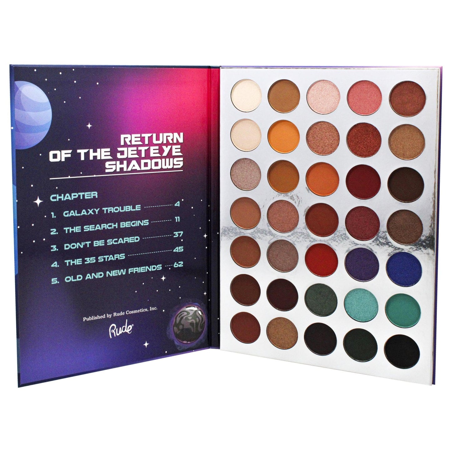 Rude Cosmetics Return of the Jeteye 35 Eyeshadows Palette - Book 4 for Women - 1.34 oz Eye Shadow