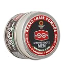 Tropic Isle Living Strong Roots Men Beard + Hair Pomade - Extreme Hold & High Shine for Styling and Grooming, Flake Free, Itch Relief, Natural