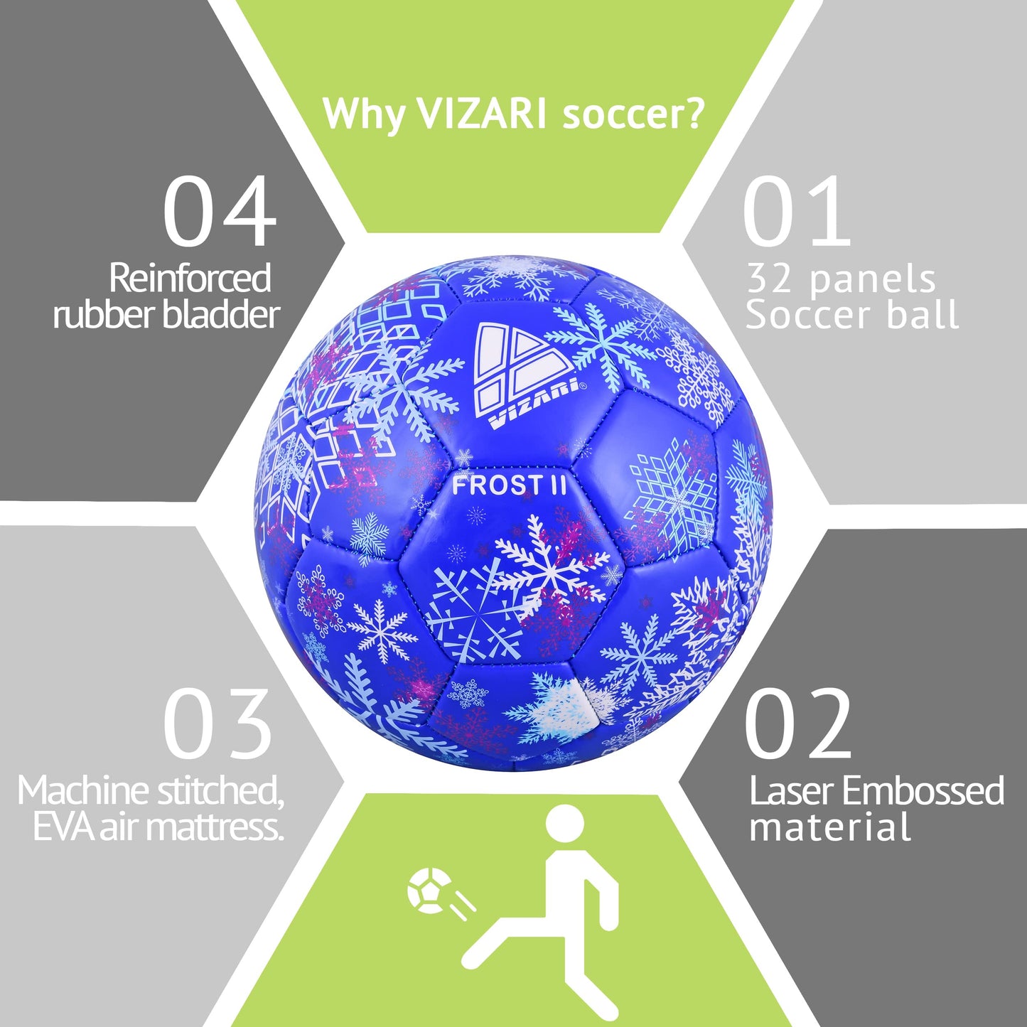 Vizari Sport USA Frost 2 Soccer Ball Size 3