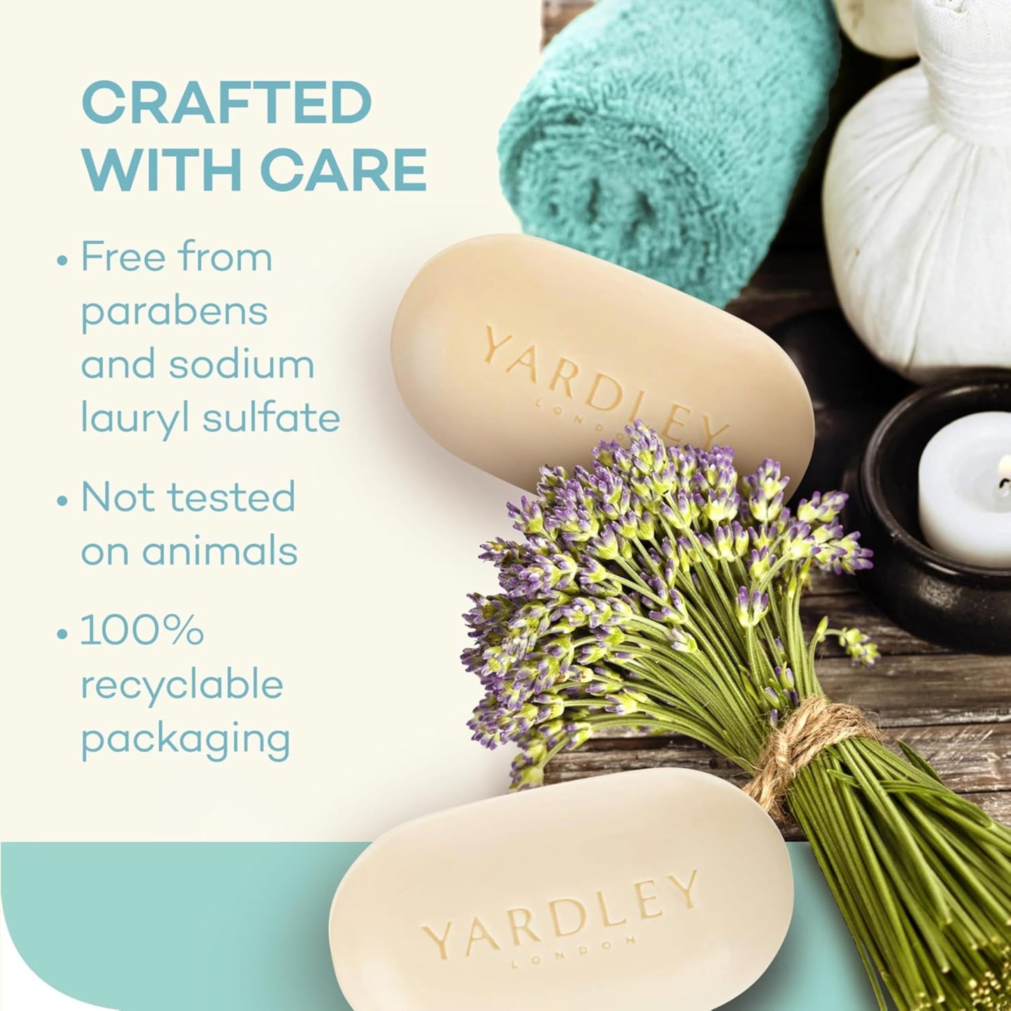 Yardley London Moisturizing Baby Bath Bar Soap for Sensitive Skin, Chamomile Flower, Conditioned with Gentle Plant-Based Ingredients & Dermatologist Beauty and Personal Care Yardley