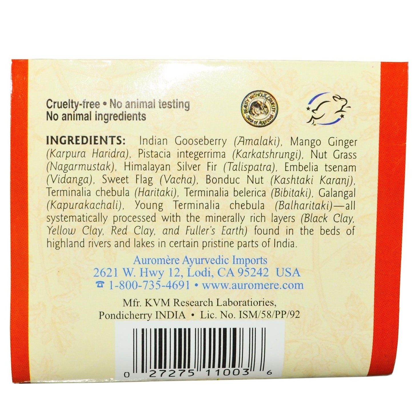 Auromere Ayurvedic Herbomineral Rejuvenating Mud Bath and Mask - 0.71 oz
