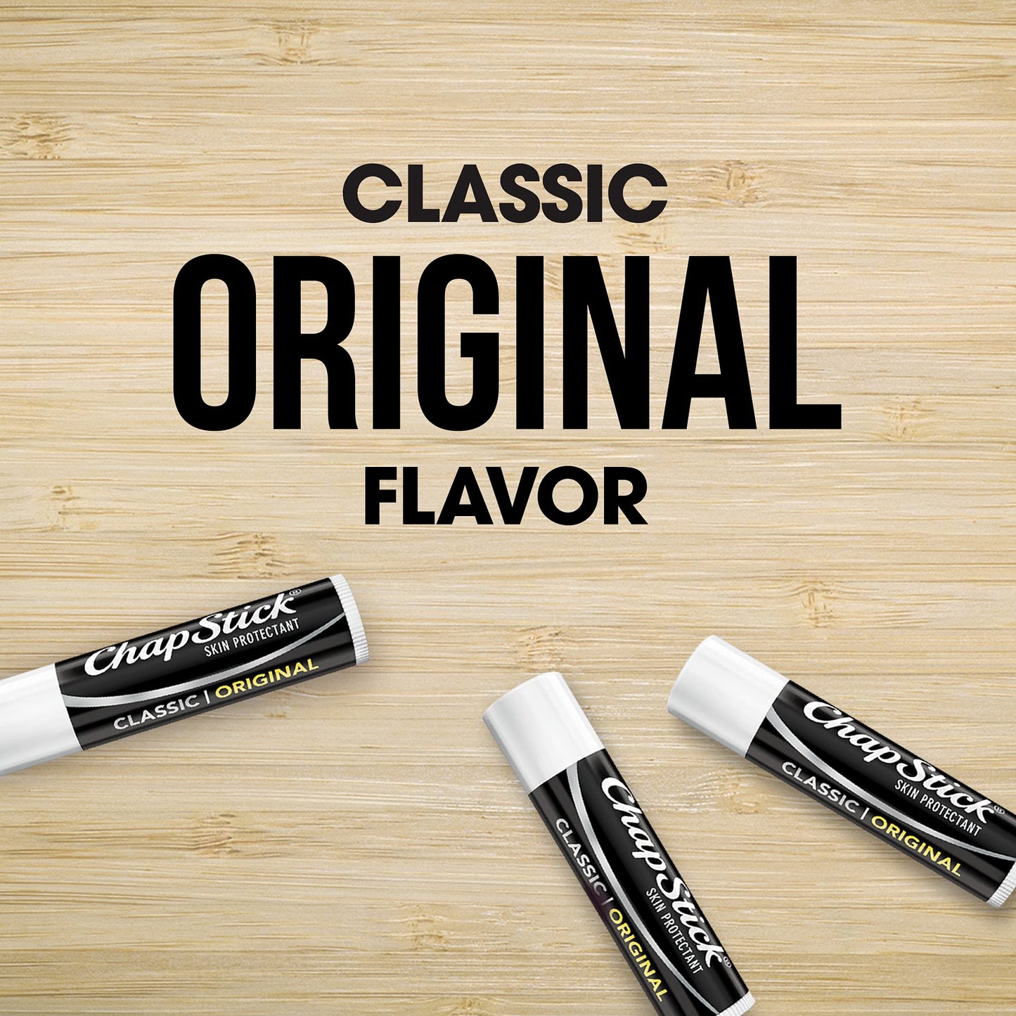ChapStick Bulk Lip Balm, Classic Original 3-Pack - Moisturizing Lip Care, 0.15 Ea