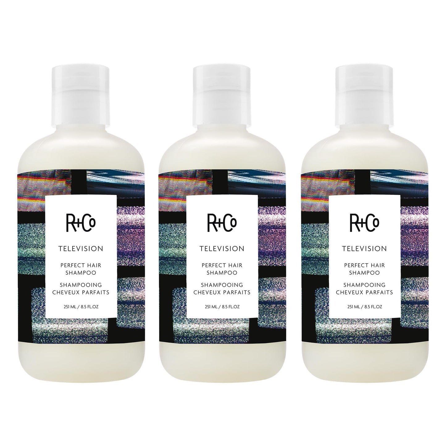 R+Co TELEVISION Perfect Hair Shampoo - 3 Pack, Hydrating & Smoothing Hair Cleanser, Adds Shine & Softness, All Hair Types Beauty and Personal Care R+Co Default Title