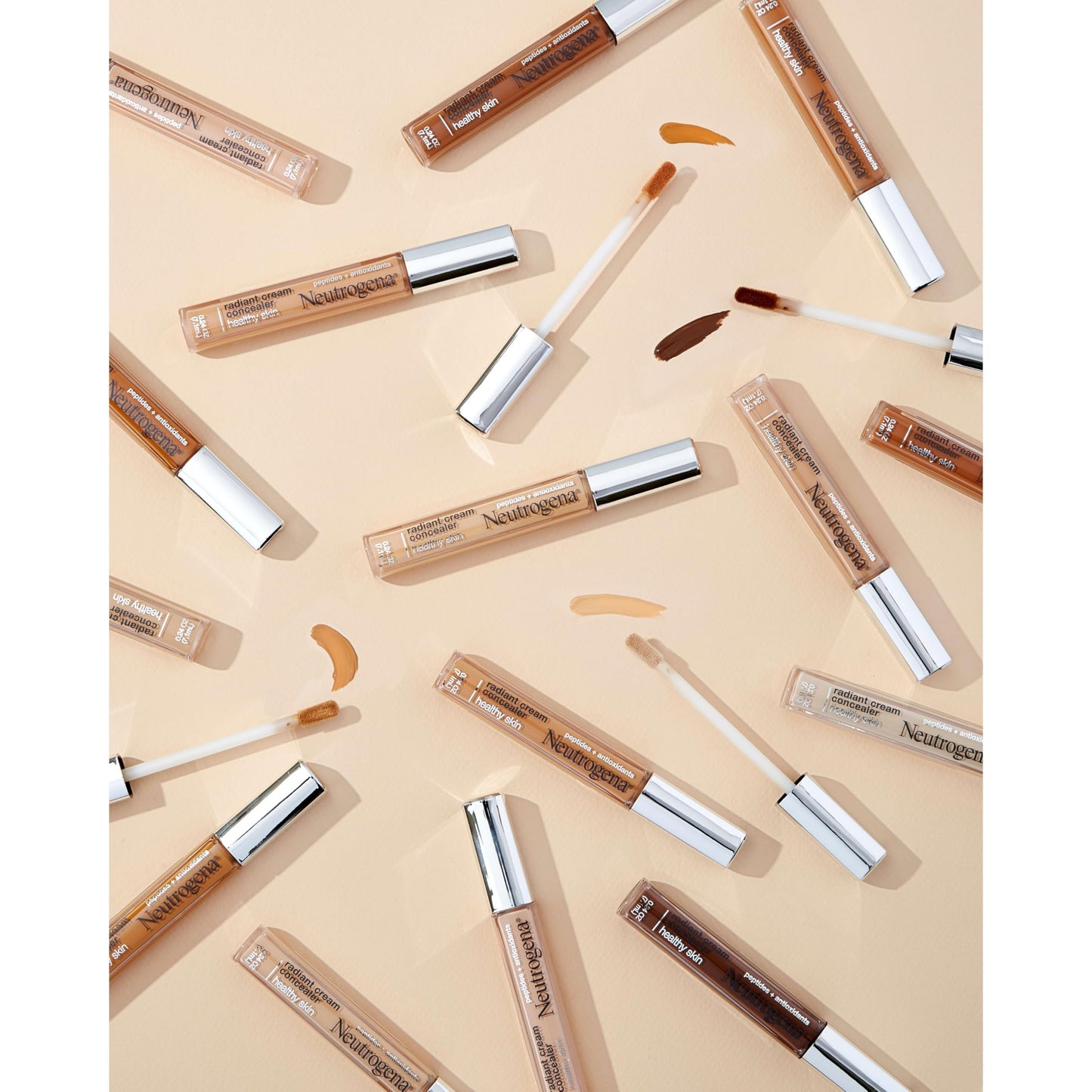 Neutrogena Healthy Skin Radiant Brightening Cream Concealer with Peptides & Vitamin E Antioxidant,Lightweight Perfecting Concealer