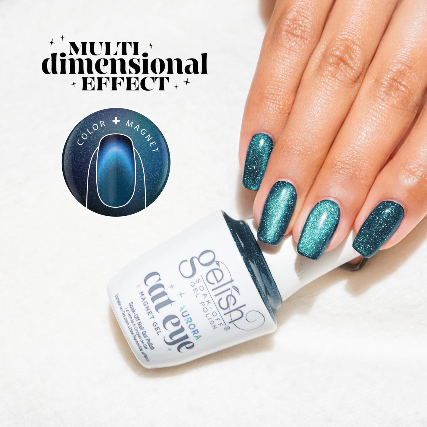 Gelish Aurora Cat Eye Reflective Magnet Gel Polish - Come Sky with Me, 15mL Beauty & Personal Care Gelish