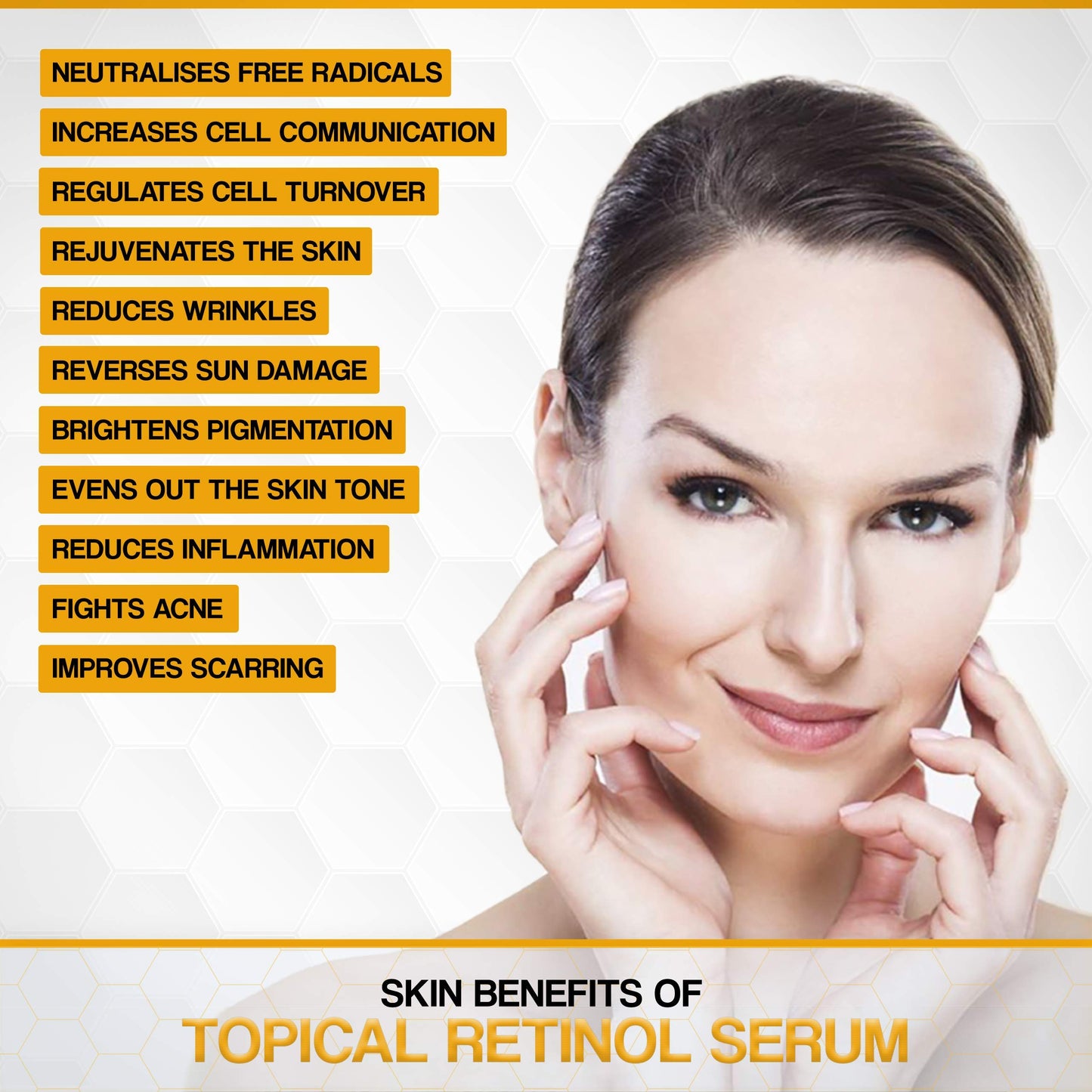 All in one, Complete - Night and Day/Eye and Face Serum with: Bee Venom, Retinol, Peptide Complex, Hyaluronic Acid, Vitamin C, and K for; Wrinkles