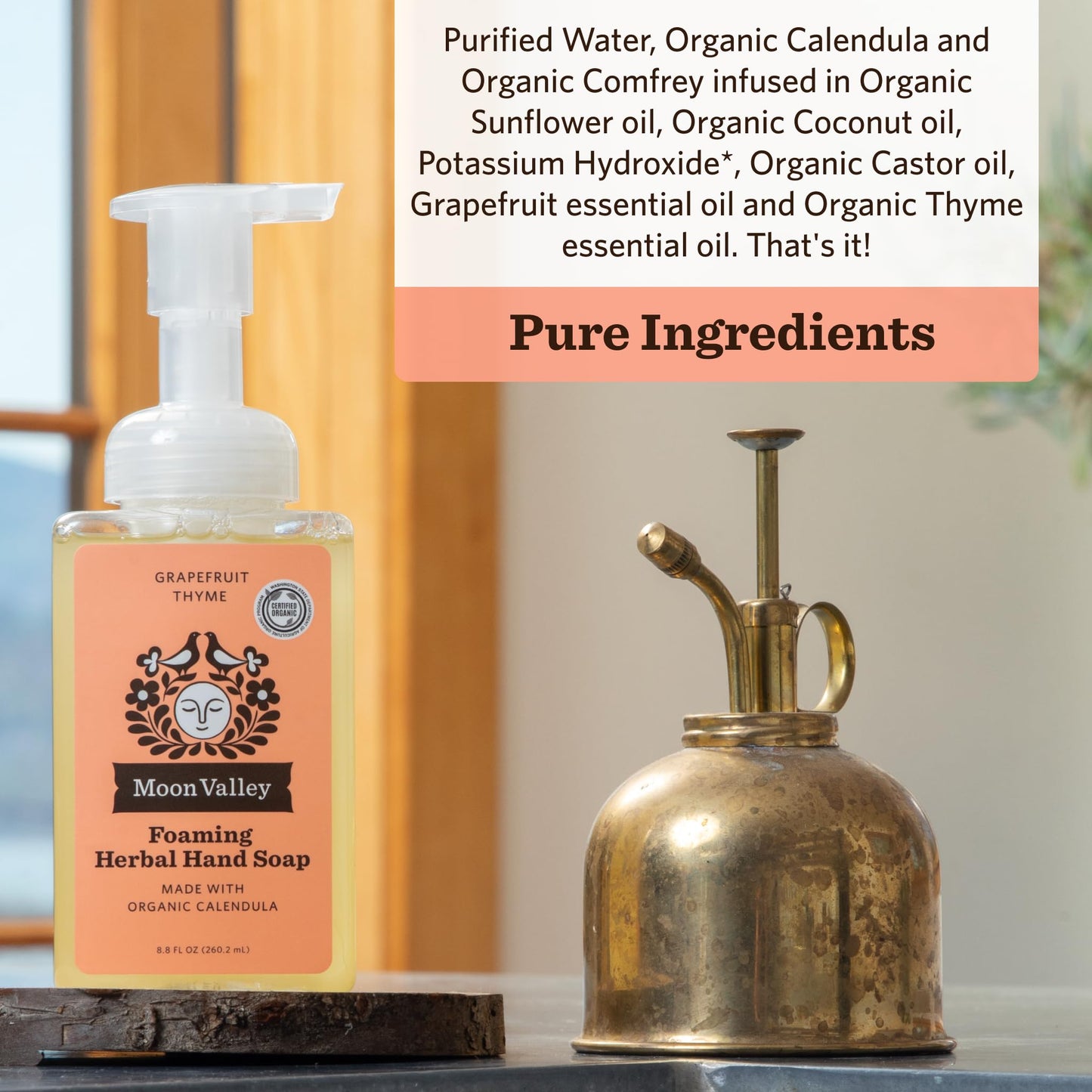 Moon Valley Herbal Foaming Hand Soap, Grapefruit Thyme 2 Pack, Vegan, Recyclable Bottle Beauty & Personal Care Moon Valley Organics