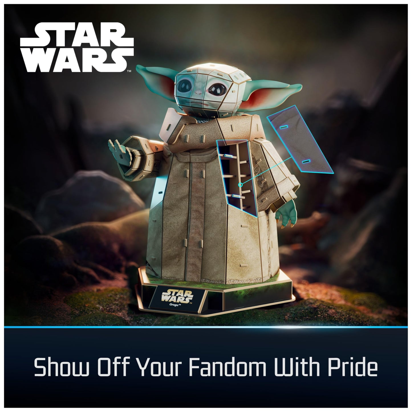 4D Build Star Wars Grogu 3D Model Kit – 103-Piece Puzzle & Collectible, Desk Decor, Building Toy for Teens & Adults Ages 12+