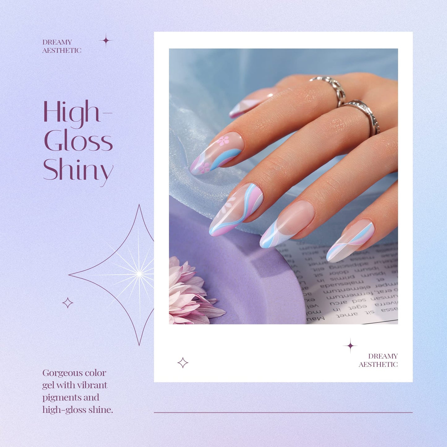 Beetles Gel Nail Polish Set - 6 Colors Purple Baby Blue Light Color Nail Kit Collection Soak Off UV LED Gel Manicure DIY Periwinkle Nail Polish Salon Beauty and Personal Care beetles Gel Polish