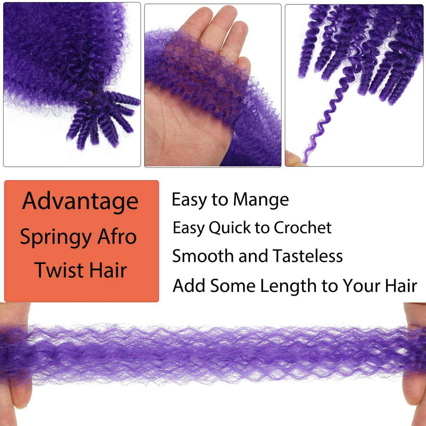 Marley Twist Braiding Hair 8 Packs Springy Afro Twist Hair 10 Inch Pre-Separated Braiding Hair for Distressed Faux Locs Spring Twist Hair Extensions Beauty and Personal Care kossys