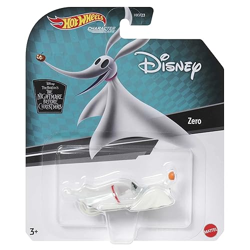 Hot Wheels Disney Zero Character Car, 1:64 Scale, The Nightmare Before Christmas