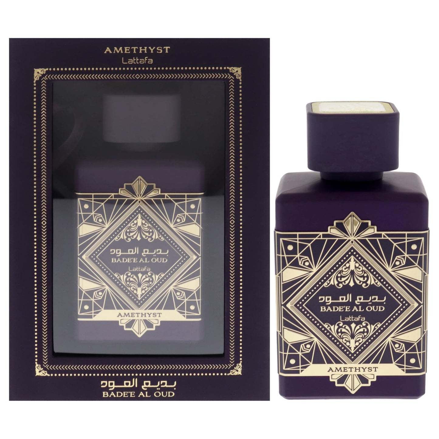 Lattafa Bade'e Al Oud Amethyst - Floral, Fruity, Amber, Oud - Eau de Parfum Long-Lasting Fragrance for Unisex, 3.40 Ounce / 100 ml Beauty and Personal Care Lattafa