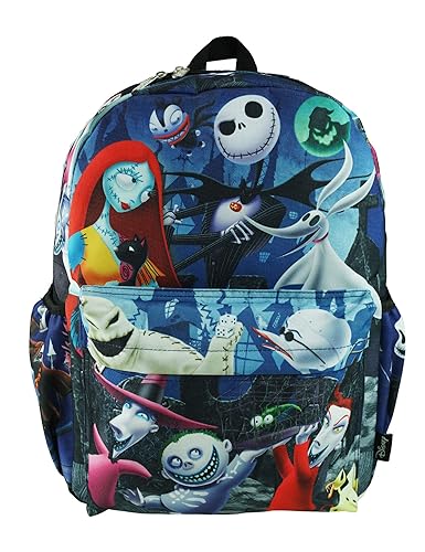 Nightmare Before Christmas Deluxe Oversize Print Large 16" Backpack with Laptop Compartment - A19607