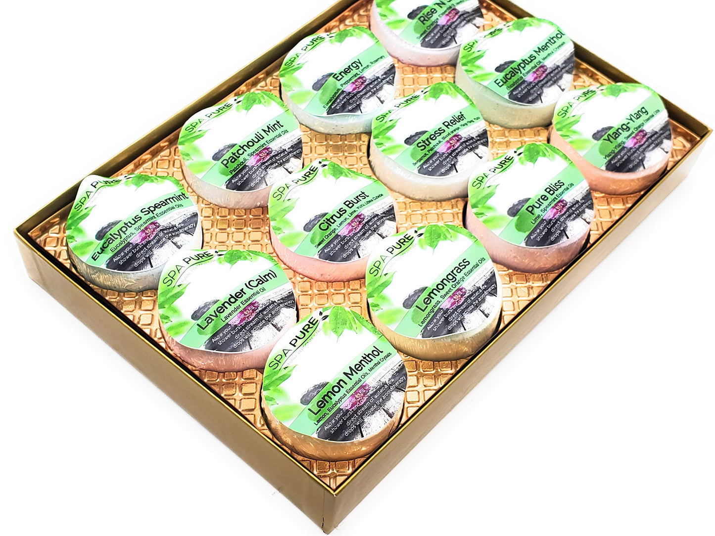 Spa Pure Shower Bombs: New SCENTS Rejuvenating Steamers Aromatherapy Tablets, Bomb, Vaporizing Steamer Soothers Bath Melt for Women, Men, Natural…