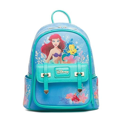 Wondapop Disney The Little Mermaid Ariel 11" Vegan Leather Mini Backpack