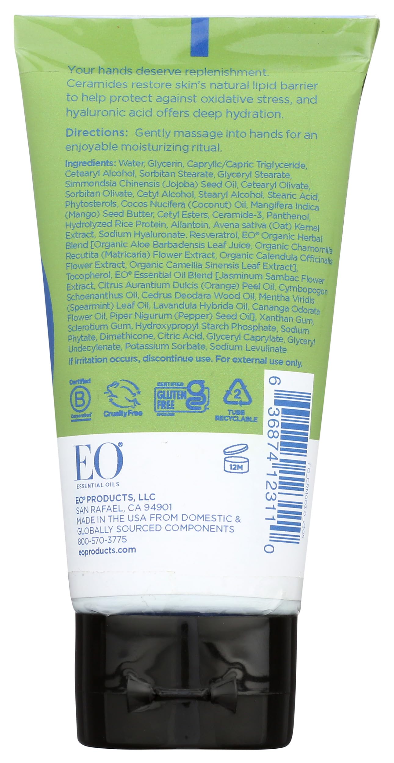 Eo, Hand Cream Jasmine Verbena, 2.5 Fl Oz