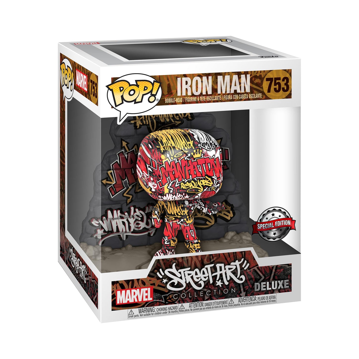 Funko Pop! Deluxe: Marvel-Iron Man - (GraffitiDECO), Marvel Comics - Collectable Vinyl Figure - Gift Idea - Official Merchandise - Toys for Kids…