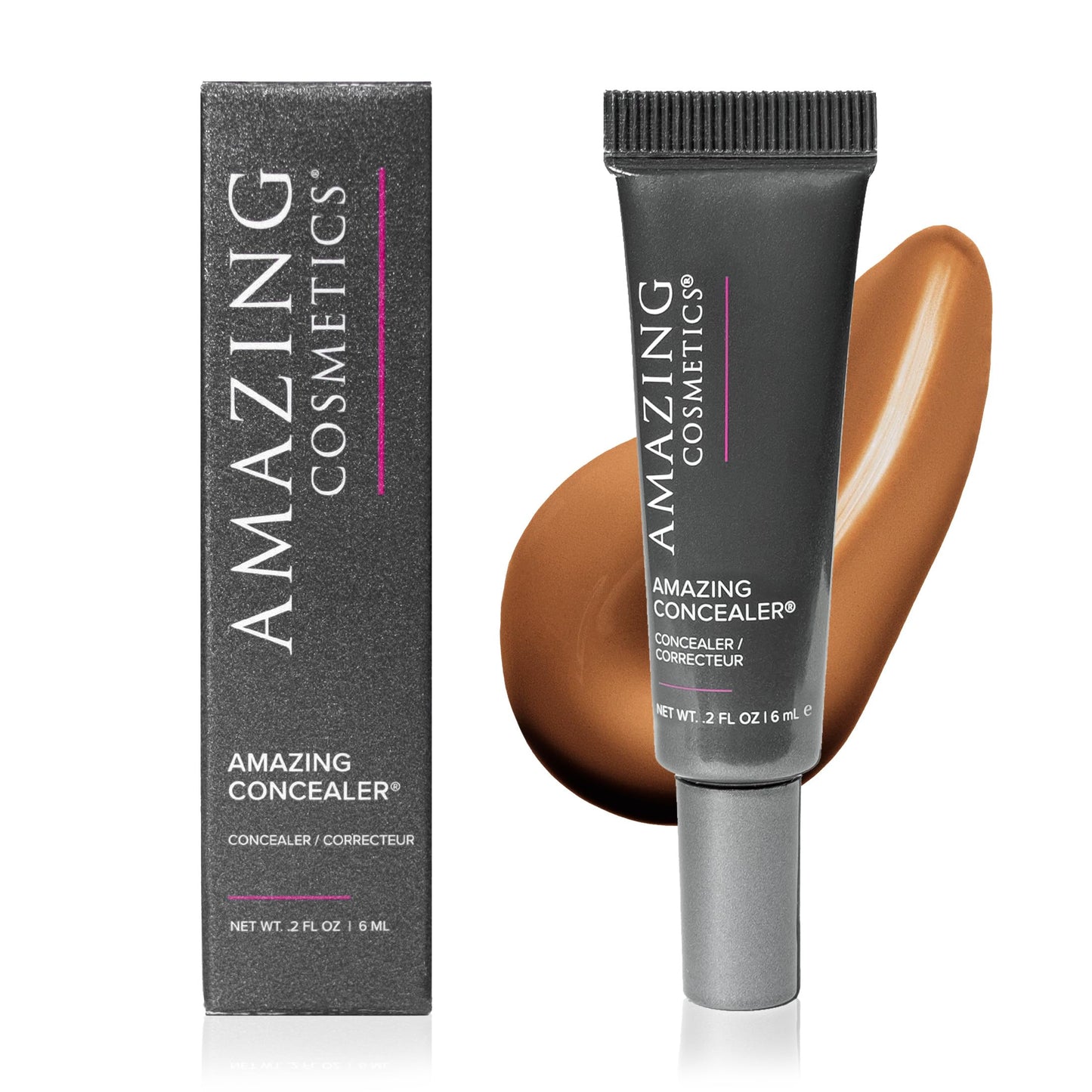 AmazingCosmetics Amazing Concealer, multipurpose full coverage concealer 0.2 oz, Warm Deep