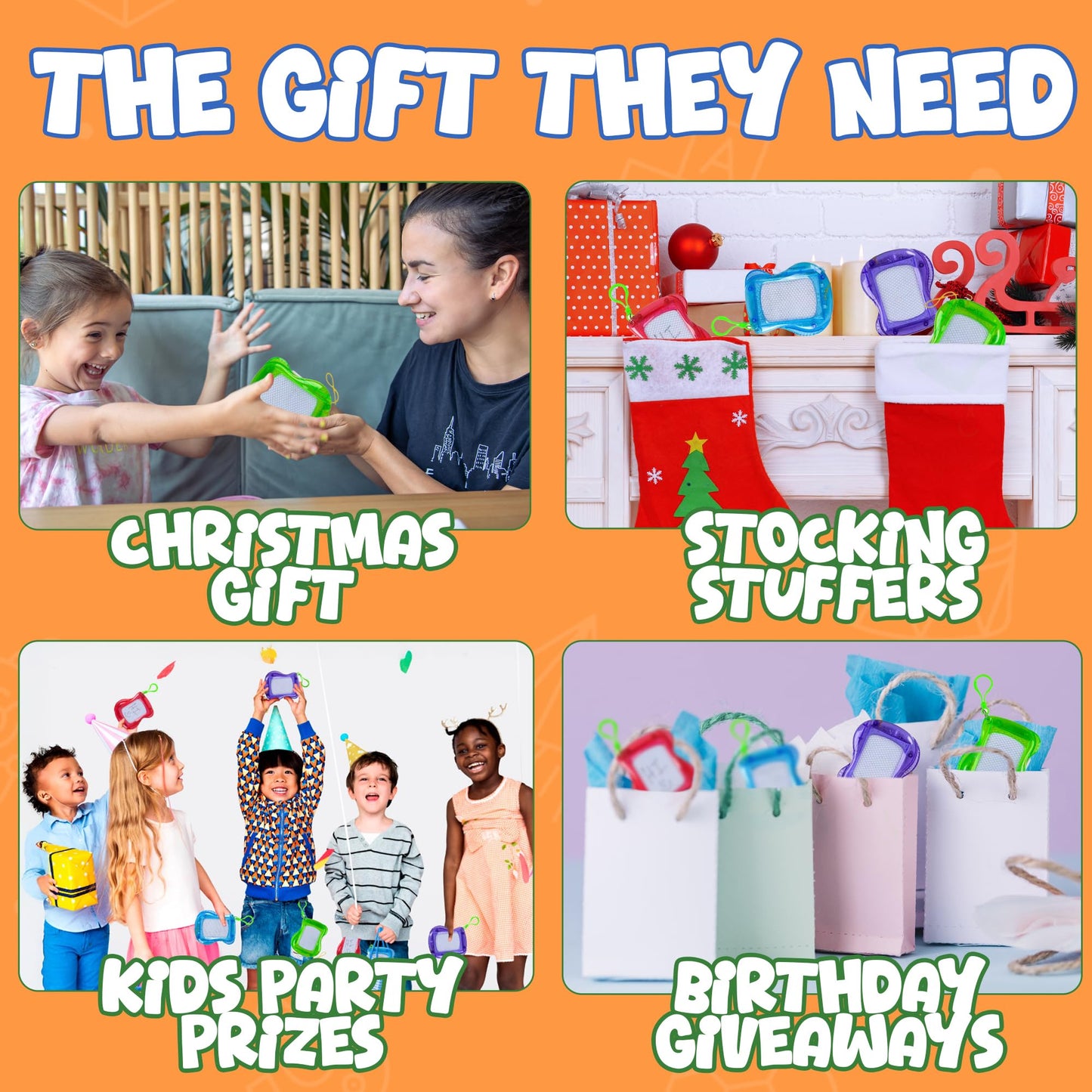 Bedwina Mini Magnetic Drawing Board for Kids - (Pack of 12) Backpack Keychain Clip Drawing Boards, Erasable Doodle Sketch Writing Pad Boys & Girls…