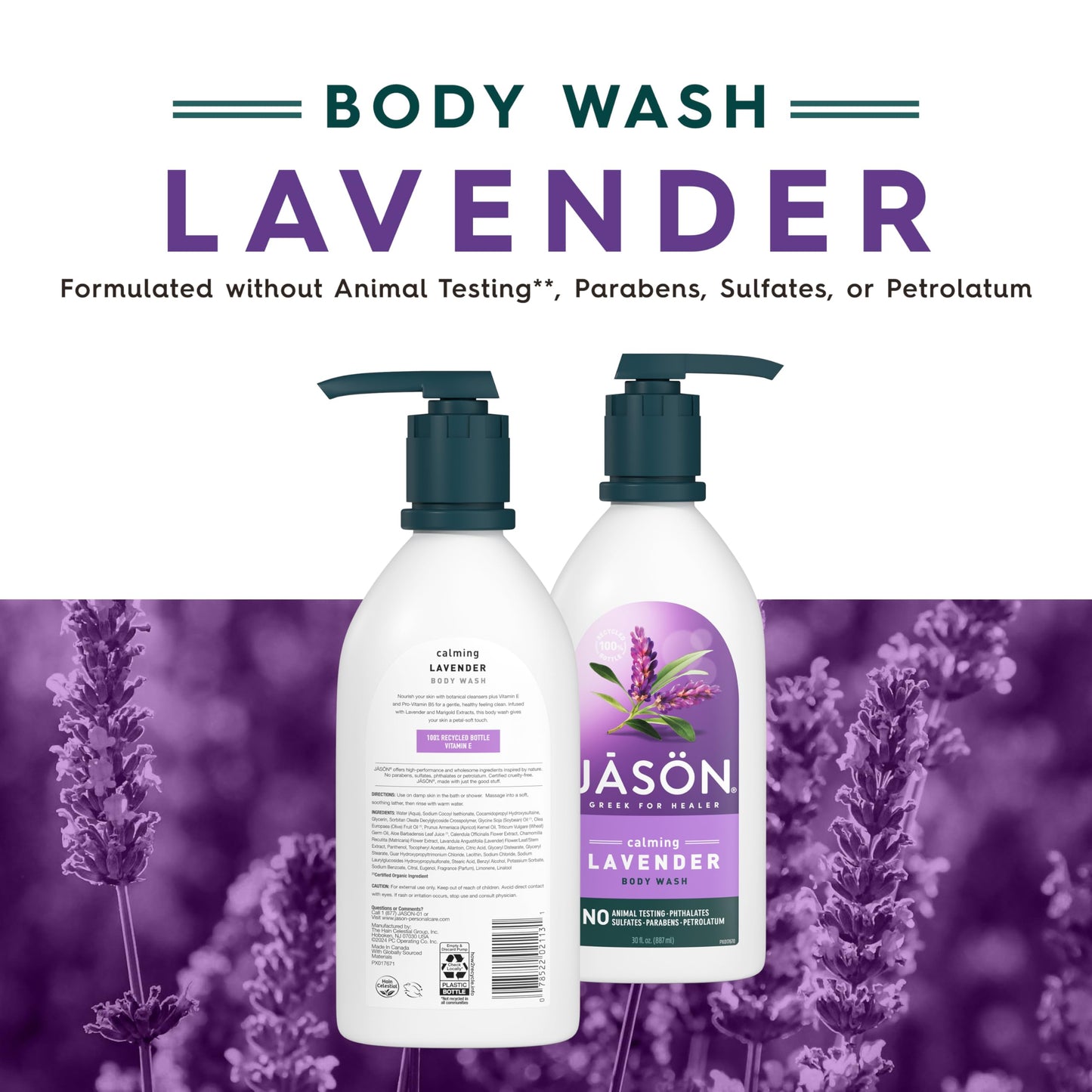 Jason Calming Lavender, Body Wash, 30 oz, Pack of 2 Beauty & Personal Care JASON