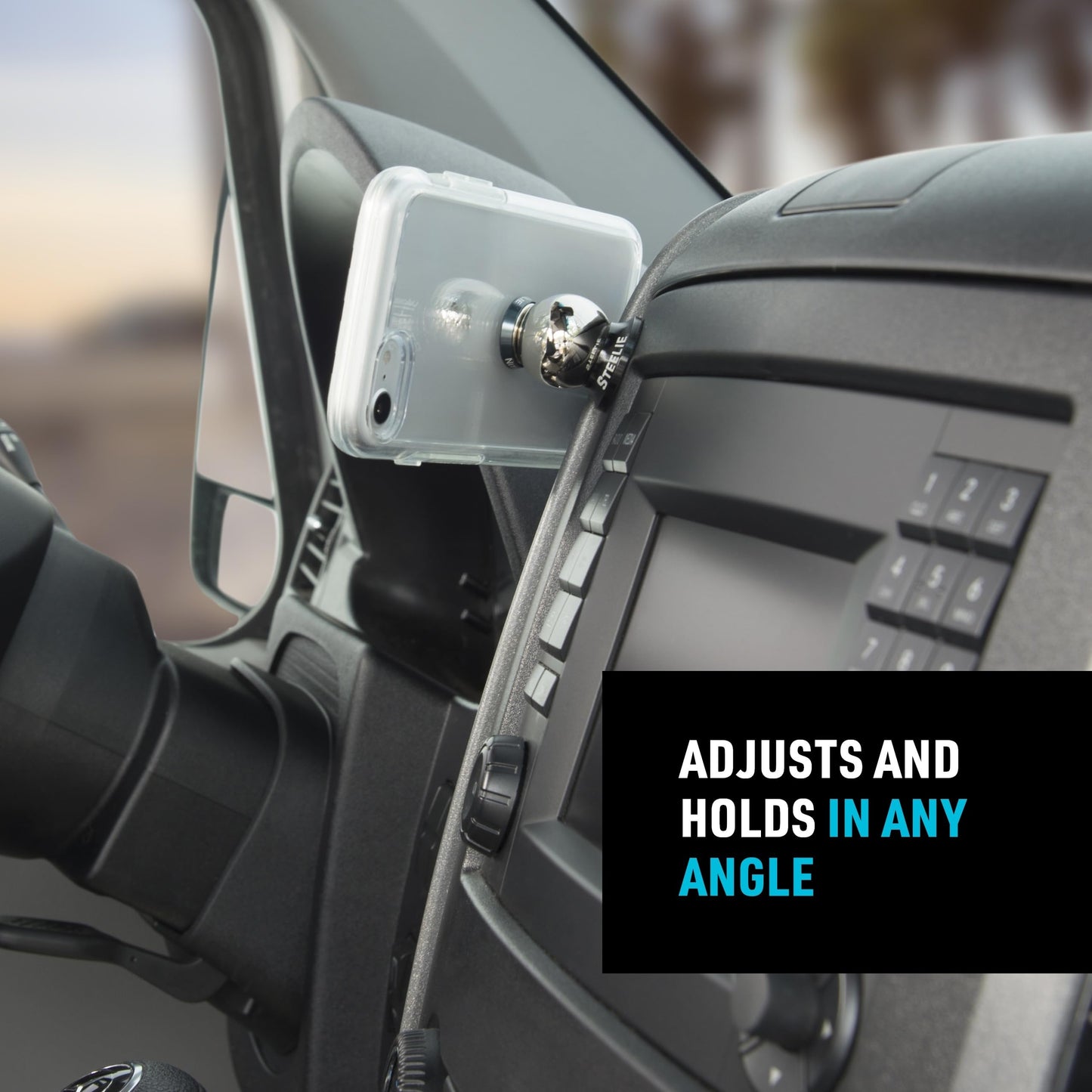 Nite Ize Steelie Original Dash Kit - Magnetic Phone Mount for Car Dashboard - Car Phone Holder with Strong Steelie Magnet & 3M VHB Adhesive