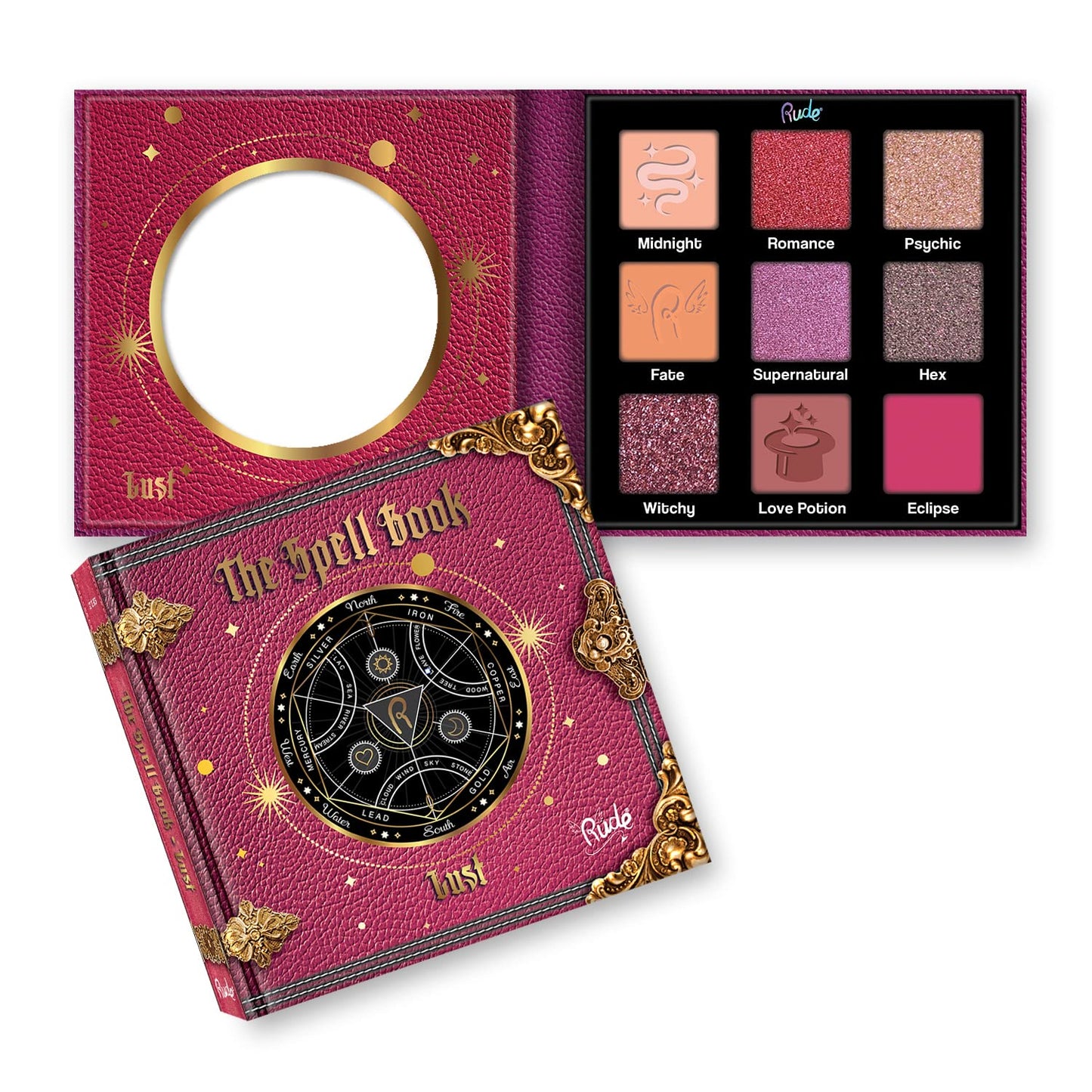 Rude Cosmetics The Spell Book Palette - Lust for Women - 0.38 oz Eye Shadow