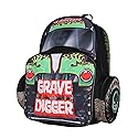 INTIMO Monster Jam Grave Digger Truck Shaped Dual Compartment Tote Backpack For Daily Use