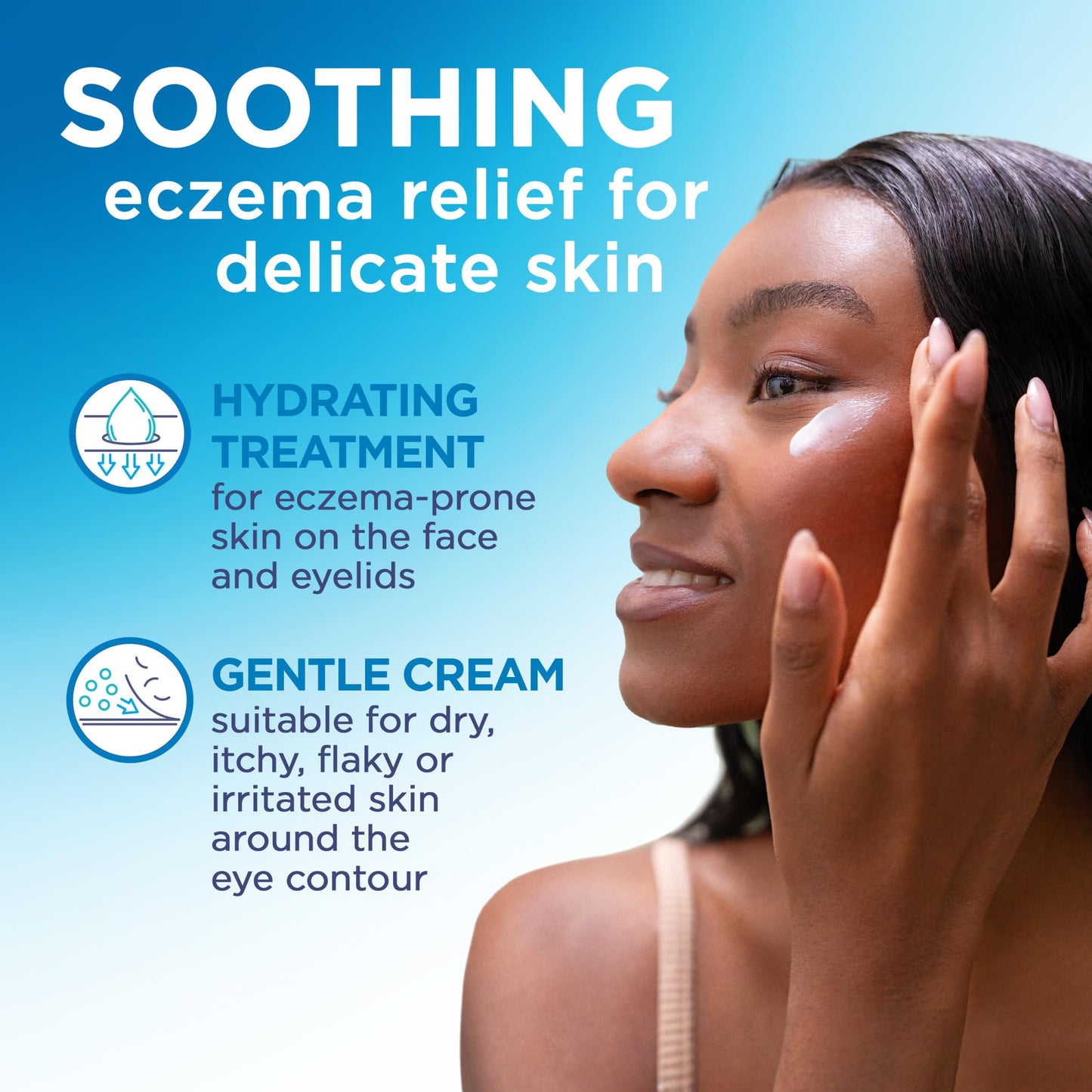 Flexitol Face and Eyelid Eczema Cream for Sensitive Skin, 5% Colloidal Oatmeal, Soothing Eye Treatment for Eczema and Dermatitis, Hydrating Non-Greasy