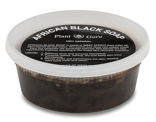 African Black Soap Paste 8 oz. 100% Raw Pure Natural From Ghana. Acne Treatment, Aids Against Eczema & Psoriasis, Dry Skin, Scars and Dark Spots.