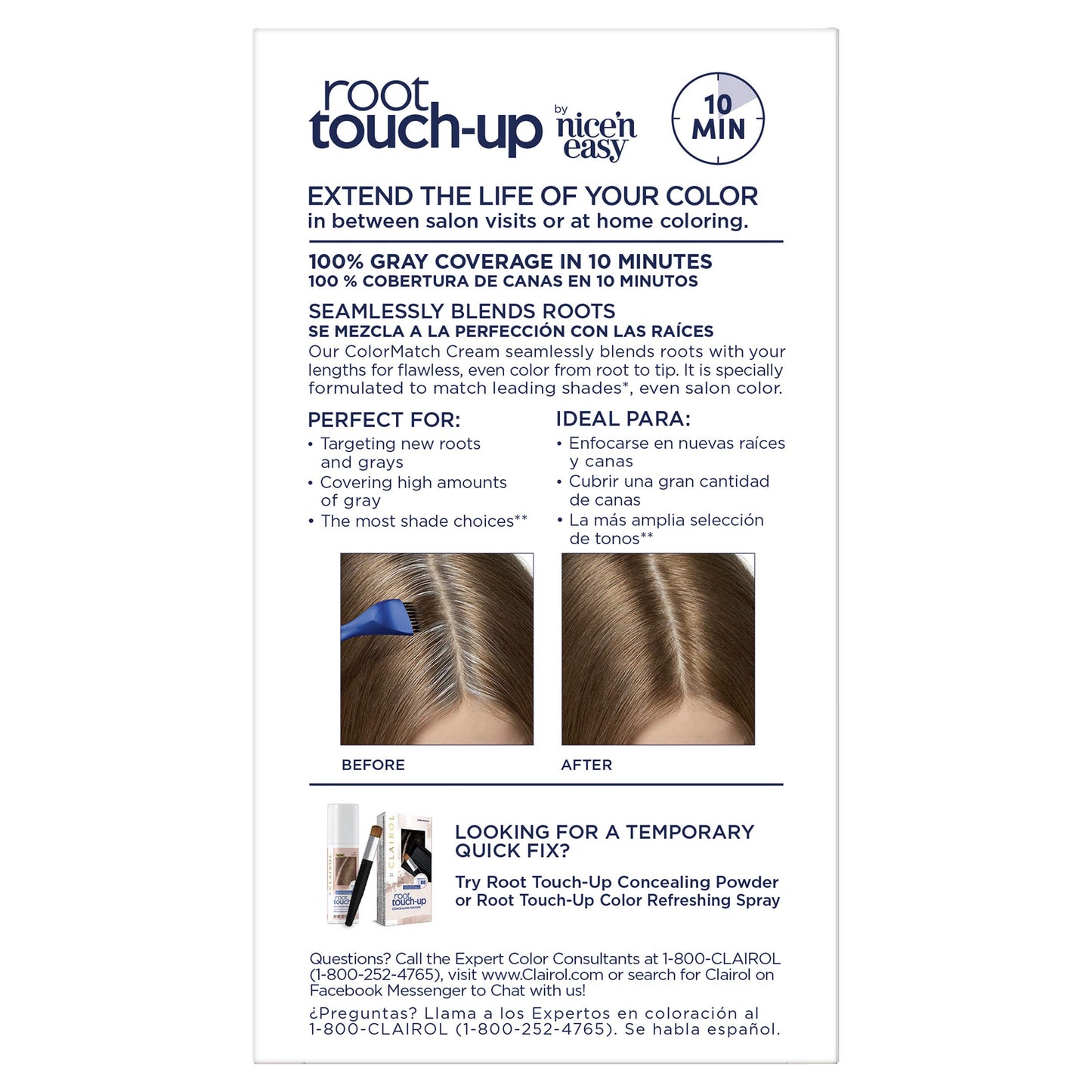 Clairol Root Touch-Up Permanent Hair Color Creme, 6 Light Brown, 1 Count