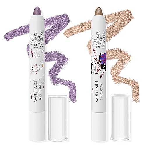 wet n wild Nightmare Before Christmas 2-Piece Multistick Set, Shimmer Finish for Eyes, Lips & Face, Nourishing Cream Formula, Cruelty-Free