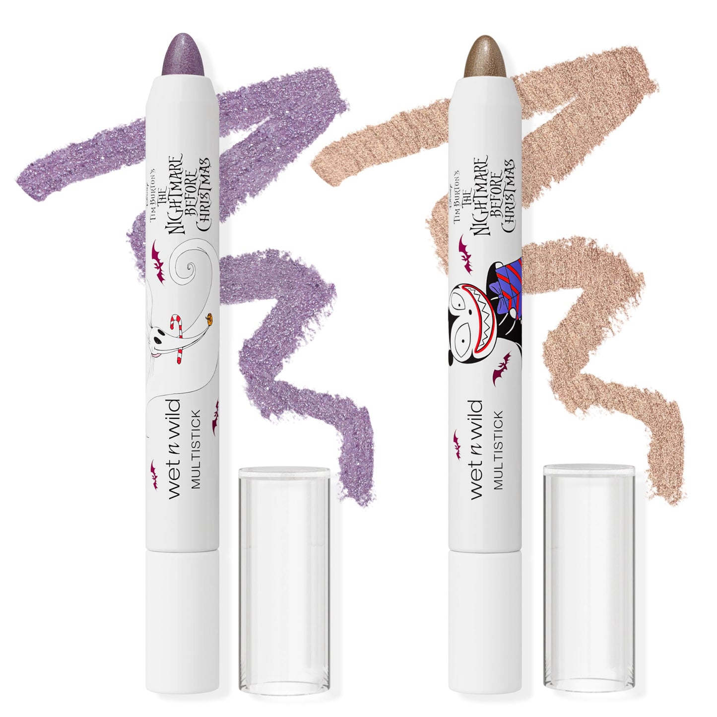 wet n wild Nightmare Before Christmas 2-Piece Multistick Set, Shimmer Finish for Eyes, Lips & Face, Nourishing Cream Formula, Cruelty-Free