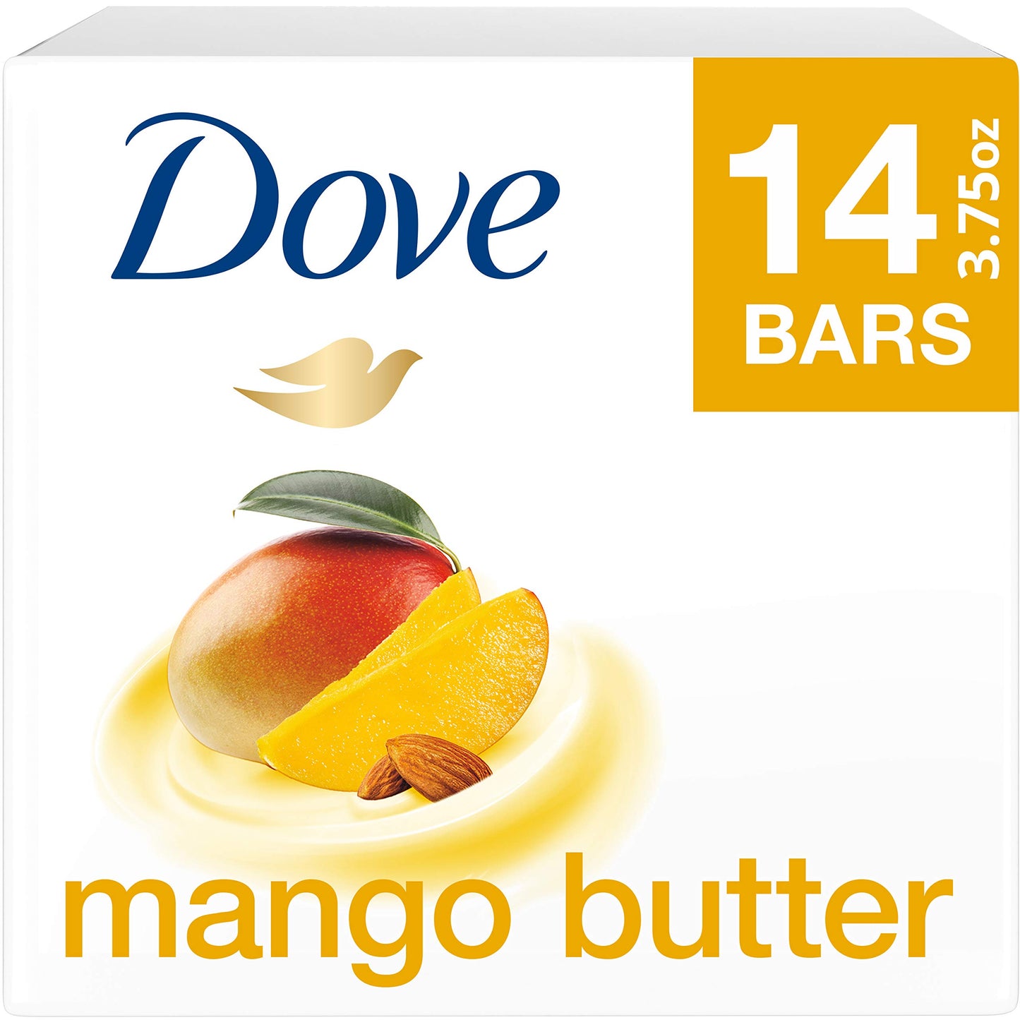 Dove Beauty Bar With Mango Butter 14 Bars To Moisturize Dry Skin More Moisturizing Than Bar Soap 3.75 oz Beauty & Personal Care Dove